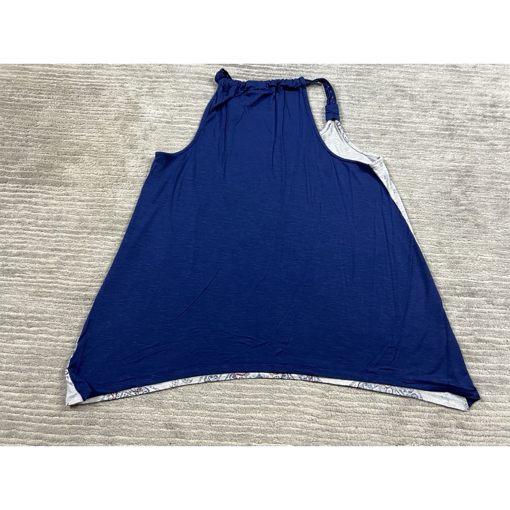 Maurices Top Womens XL Gray Blue Sleeveless Rayon‎ Blend Casual - Picture 6 of 12